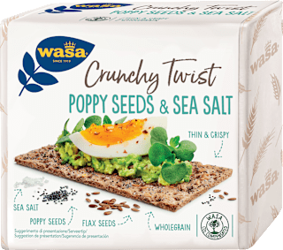 Crunchy Twist - hrskavi hleb sa semenkama maka i lana i morskom solju wasa