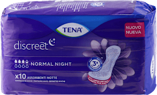 Assorbenti discreet notte normal per incontinenza TENA