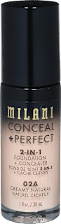Tekoča podlaga Conceal + Perfect 2v1, 02A Creamy Natural MILANI