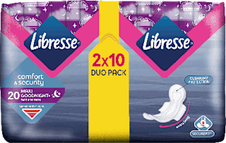Дамски превръзки GOOD NIGHT+ Maxi, Duo Pack Libresse