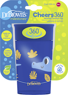 Šolja 360 stepeni - plava, od 9. meseca Dr. Brown´s