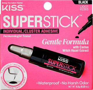 Lepidlo na umelé riasy Superstick Individual Cluster Adhesive - black KISS