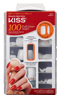 Kit 100 unghie finte e colla  KISS