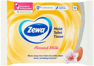 Влажна тоалетна хартия Almond Milk Zewa
