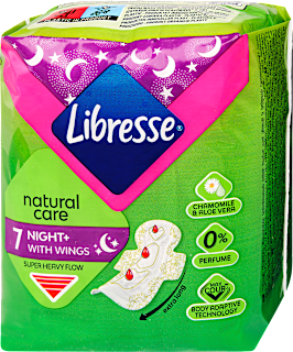 natural care maxi night higijenski ulošci s krilcima Libresse
