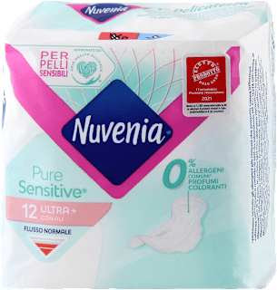 Assorbenti Pure Sensitive ultra + con ali Nuvenia