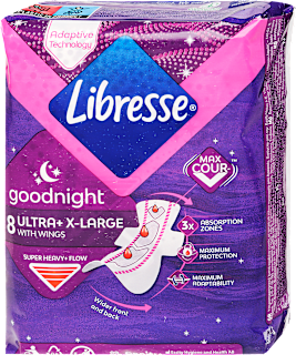 goodnight higijenski ulošci s krilcima – ultra+ x-large Libresse