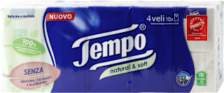 Fazzoletti natural & soft 4 veli Tempo