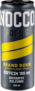 Gazirana pijača Focus Grand Sour s kofeinom, izvlečkom zelenega čaja in vitamini NOCCO