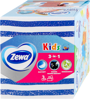 Kids 3-IN-1 papirne maramice, 3-slojne Zewa