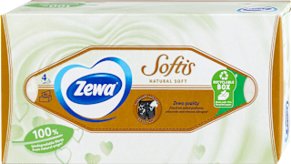Softis Natural Soft papirne maramice u kutiji, 4-slojne Zewa