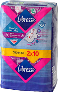 MAXI GOODNIGHT ciklusni ulošci sa krilcima, DUO PACK 2x10kom Libresse