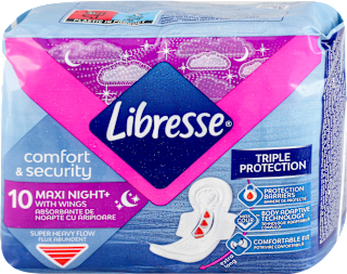MAXI+ GOODNIGHT - noćni higijenski ulošci sa krilcima  Libresse