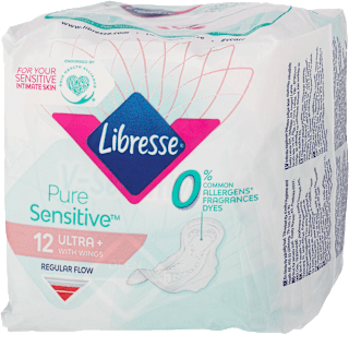 Damski vložki PureSensitive Ultra+ s krilci Libresse