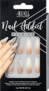 Künstliche Nägel Premium Nail Addict Nude Light Crystals ARDELL