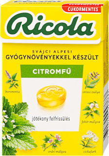 Gyógynövényes cukorka citromfű Ricola