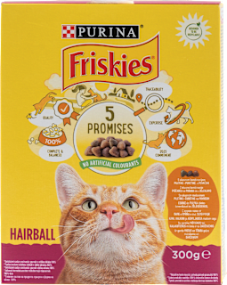 HAIRBALL 5 PROMISES kompletna suva hrana za mačke - granule PURINA Friskies