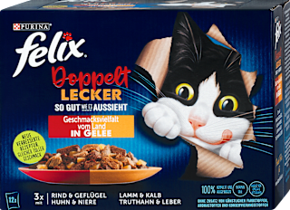 Nassfutter Katze Doppelt Lecker Geschmacksvielfalt vom Land Felix