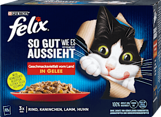 Nassfutter Katze So gut wie es aussieht Geschmacksvielfalt vom Land Felix