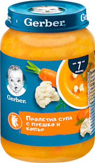 Супа с пуешко и копър, от 7-я месец Gerber