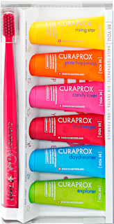 Be you sada bělicí zubní pasty + zubní kartáček, 6x10 ml CURAPROX