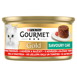 Karma mokra dla kotów dorosłych z wołowiną i pomidorami Savoury Cake Purina Gourmet