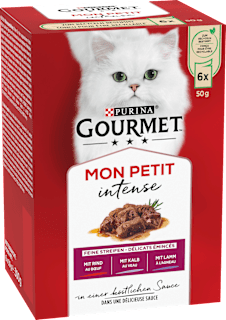 Nassfutter Katze mon Petit mit Rind, Kalb & Lamm Purina Gourmet