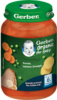 Meniu cu legume, vițel și cartofi 6+ Gerber Organic