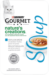 Nassfutter Katze mit Thunfisch & Shrimps in Brühe, Soup Purina Gourmet