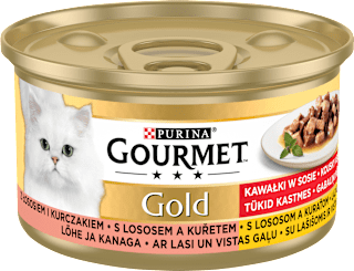 konzerva pro kočky losos a kuřecí maso ve šťávě PURINA GOURMET