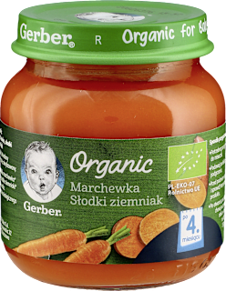 Obiadek Marchewka, słodki ziemniak Gerber Organic