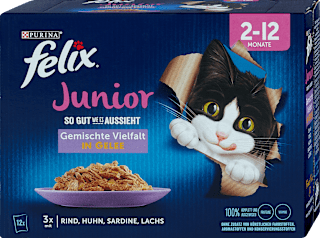 Nassfutter Katze Junior Gemischte Vielfalt Felix