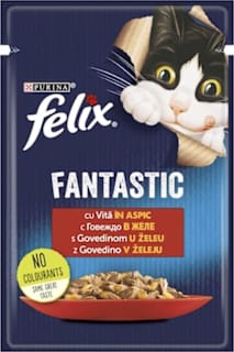 Fantastic potpuna hrana za odrasle mačke - govedina u želeu Felix