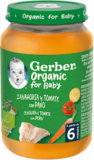 Bio príkrm mrkva a rajčiny s morčacím mäsom Gerber Organic