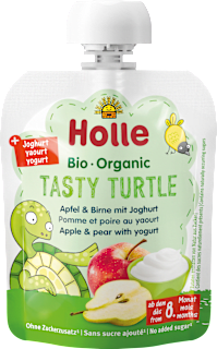 Quetschie Tasty Turtle Apfel & Birne mit Joghurt, ab dem 8. Monat Holle