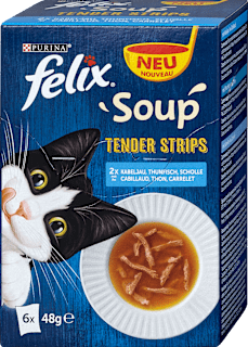 Katzensnack Soup Tender Strips Fisch Felix