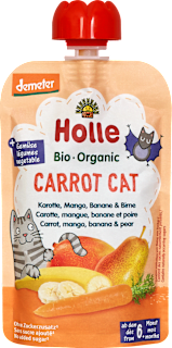 Quetschie Carrot Cat Karotte, Mango, Banane & Birne ab dem 6. Monat Holle