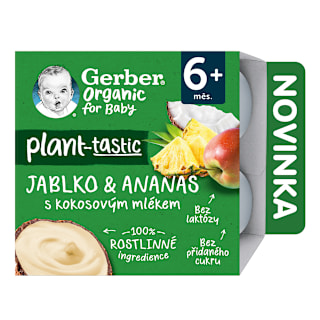 Rastlinný dezert jablko a ananás s kokosovým mliekom Gerber Organic