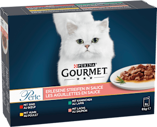 Nassfutter Katze Perle Erlesene Streifen Purina Gourmet
