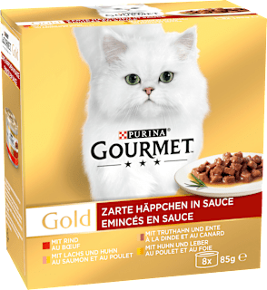 Nassfutter Katze Gold Zarte Häppchen in Sauce Purina Gourmet
