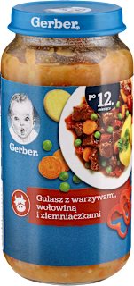 Obiadek gulasz z warzywami, wołowiną i ziemniaczkami  Gerber