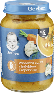 Obiadek wiosenna zupka z indykiem i koperkiem  Gerber