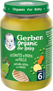 Bio príkrm hrášok so zemiakmi a kuracím mäsom Gerber Organic