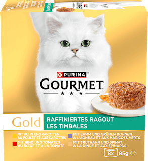 Nassfutter Katze raffiniertes Ragout Multipack (8x85 g) Purina Gourmet