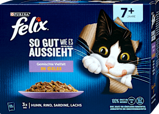 Nassfutter Katze So gut wie es aussieht Katzenfutter Gemischte Vielfalt in Gelee Felix