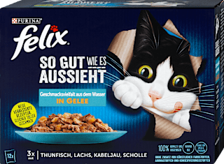 Nassfutter Katze So gut wie es aussieht Geschmacksvielfalt aus dem Wasser Felix