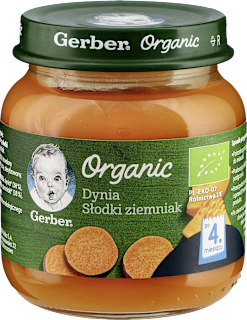 Obiadek Dynia, słodki ziemniak Gerber Organic