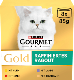 Nassfutter Katze raffiniertes Ragout Multipack (8x85 g) Purina Gourmet