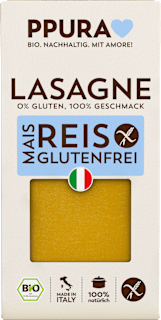 Nudeln, Lasagne aus Mais/Reis, glutenfrei PPURA