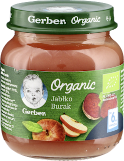 Deserek owocowy jabłko, burak  Gerber Organic